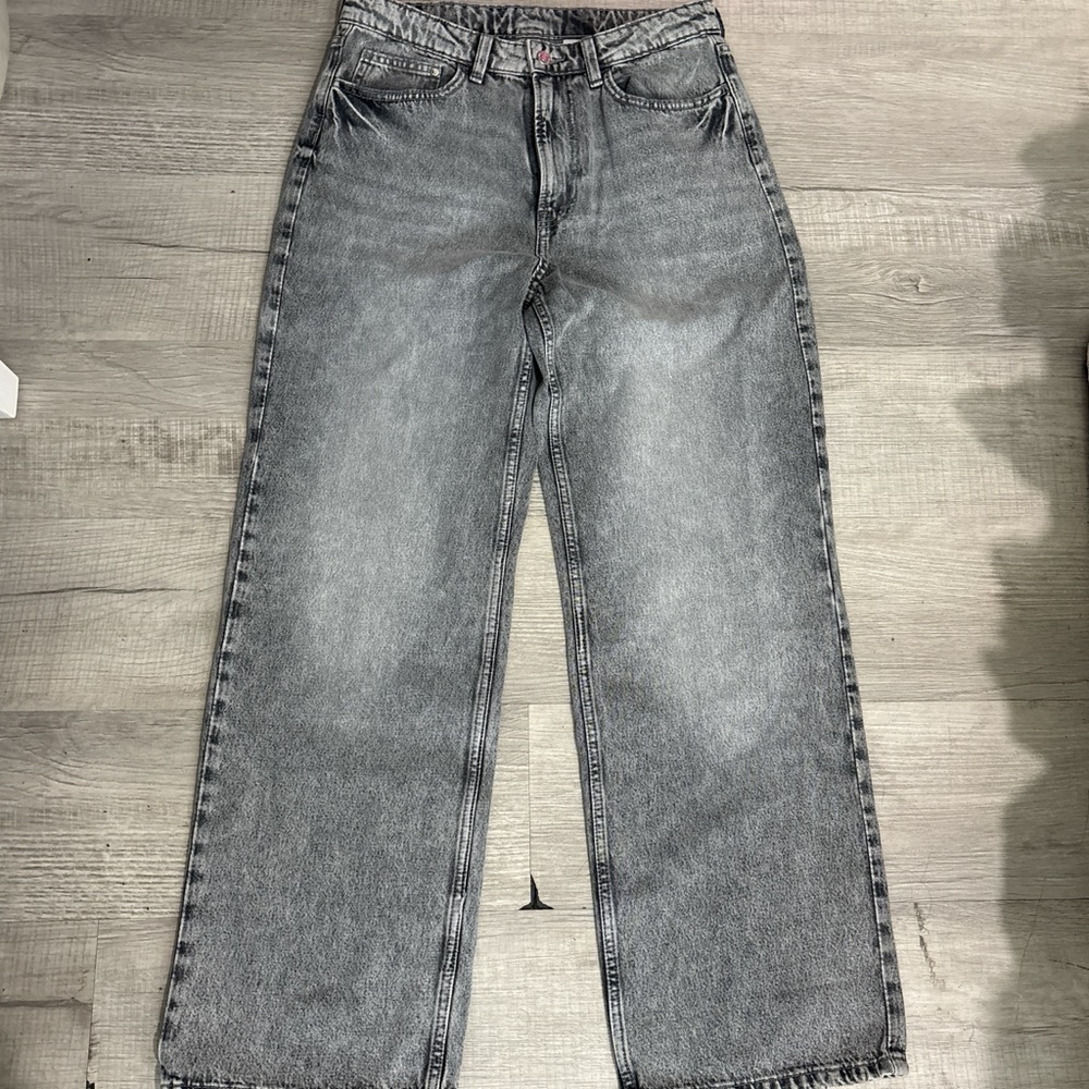 H&M Black and Gray Denim Jeans